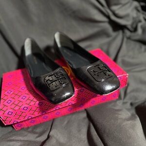 Tory Burch Black Leather Loafers